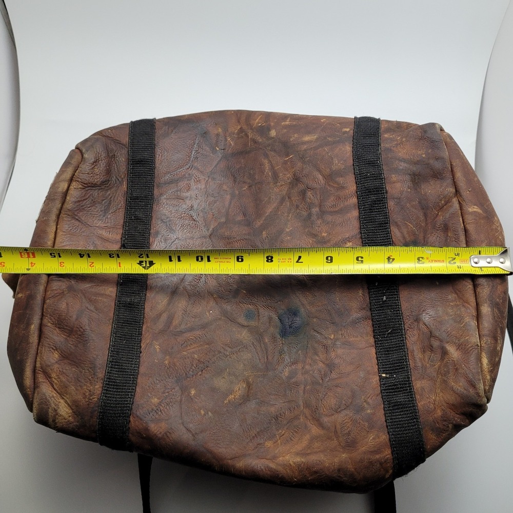 Vintage Nokona Leather Bag Travel Overnight Duffle Carry On Rare - Picture 12 of 14